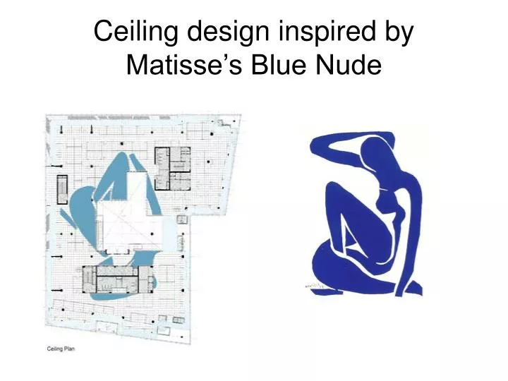 ceiling design inspired by matisse s blue nude