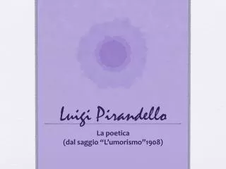 luigi pirandello