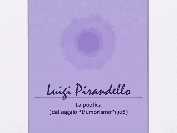 luigi pirandello