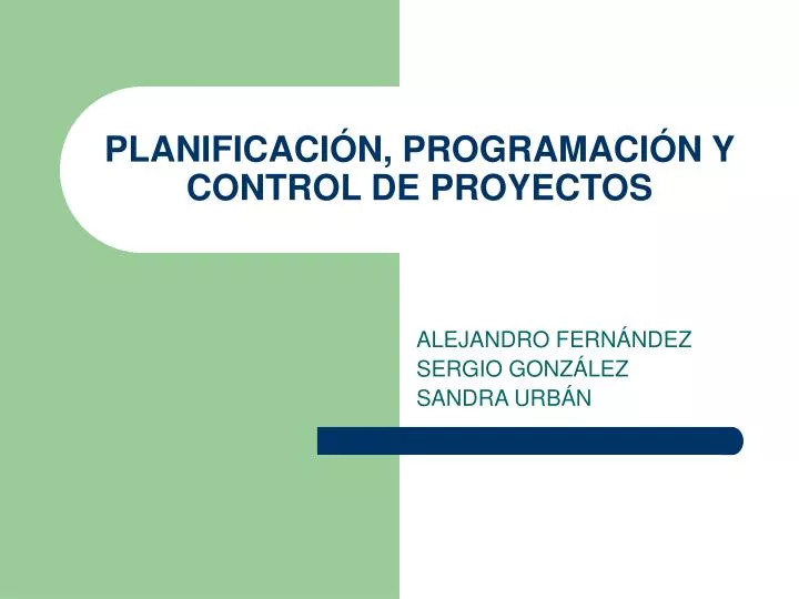 planificaci n programaci n y control de proyectos