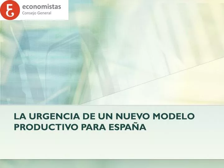 la urgencia de un nuevo modelo productivo para espa a