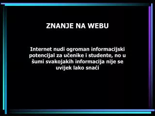 znanje na webu
