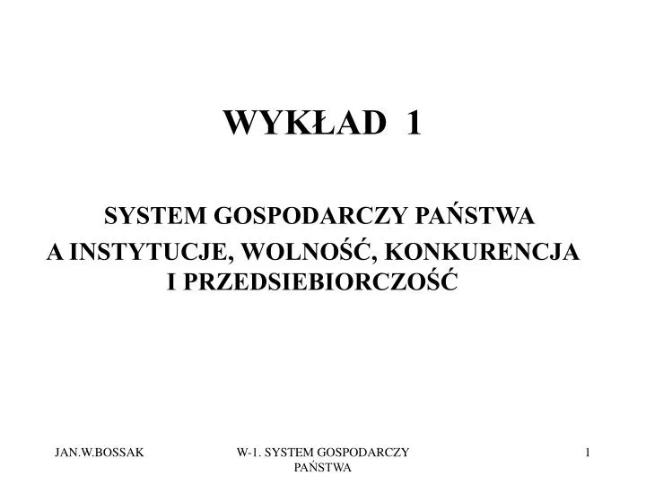 wyk ad 1