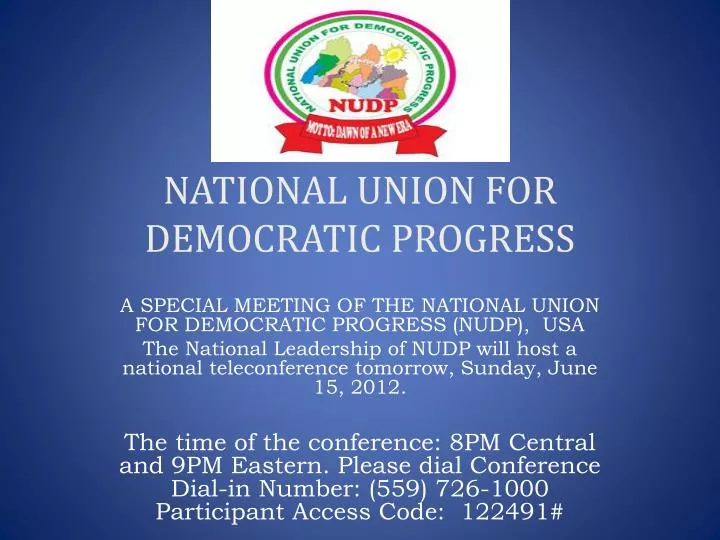 national union for democratic progress