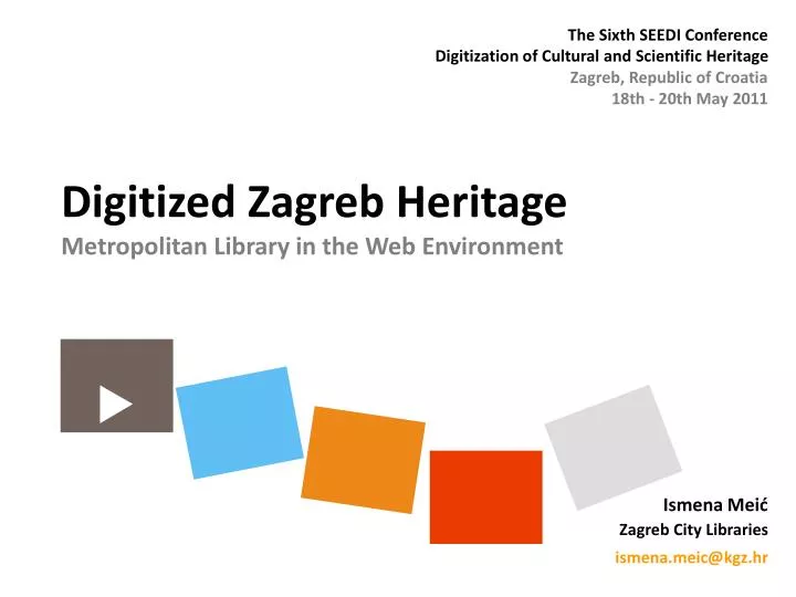 digitized zagreb heritage metropolitan library in the web environment