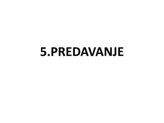 5 predavanje