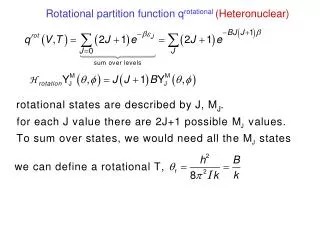 Rotational partition Function, heteronuclear