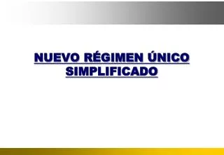 nuevo r gimen nico simplificado