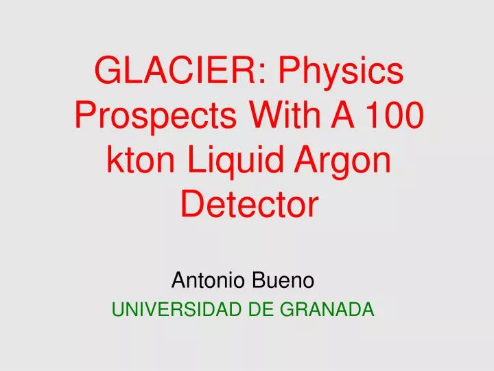 glacier physics prospects with a 100 kton liquid argon detector