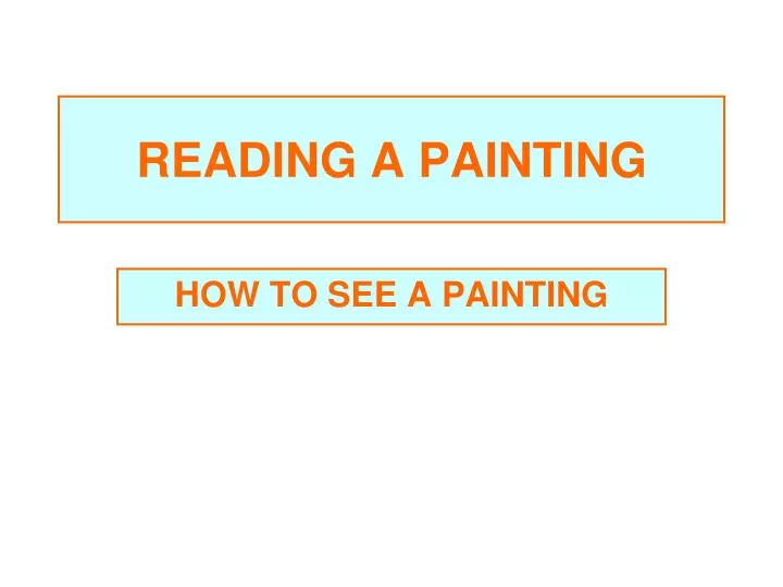 reading a painting