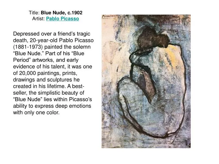 title blue nude c 1902 artist pablo picasso