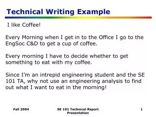Technical Writing Example
