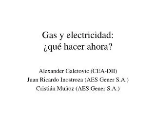 gas y electricidad qu hacer ahora