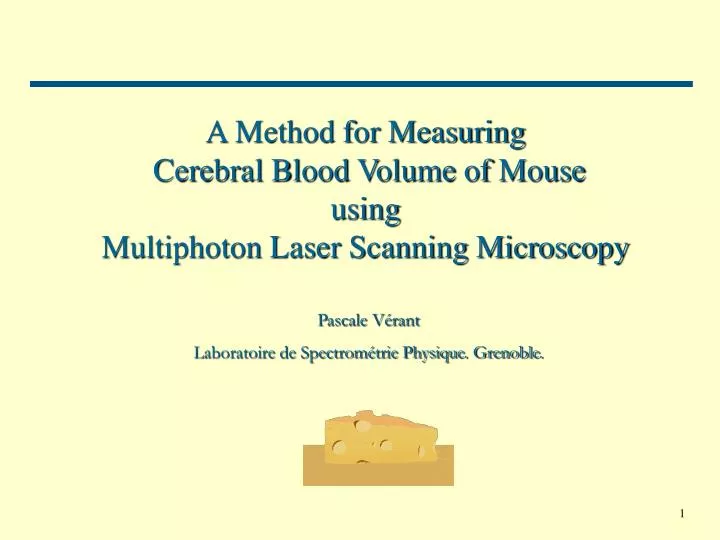 a method for measuring cerebral blood volume of mouse using multiphoton laser scanning microscopy