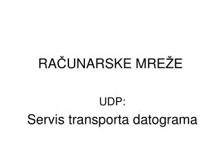 ra unarske mre e