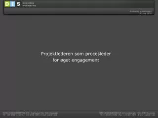 projektlederen som procesleder for get engagement