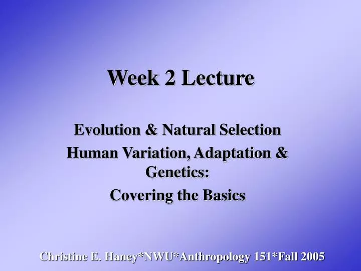 week 2 lecture