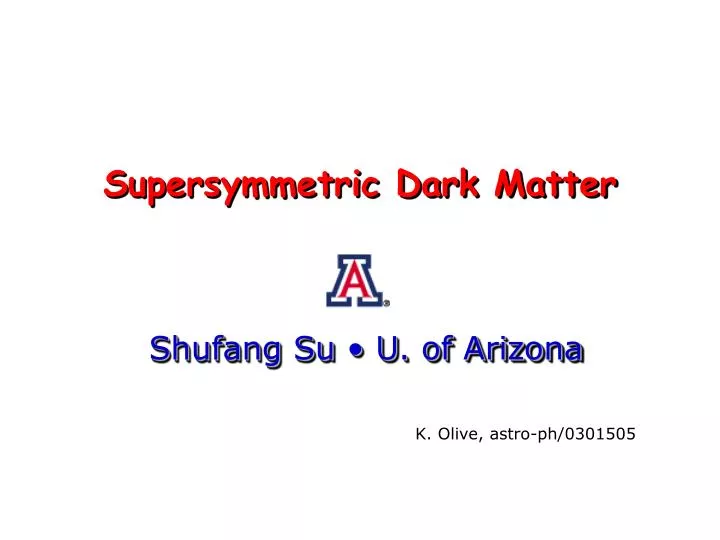 supersymmetric dark matter