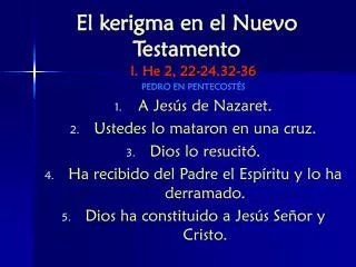 el kerigma en el nuevo testamento