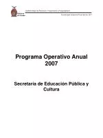 Programa Operativo Anual 2007 - slide 1