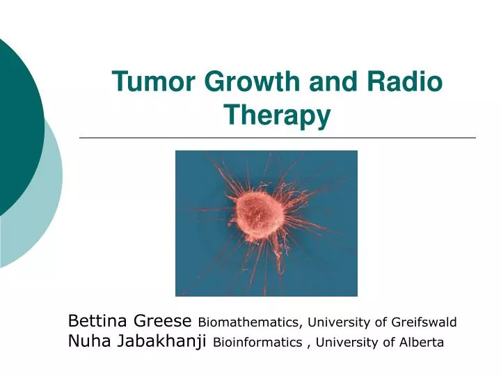 tumor growth and radio therapy