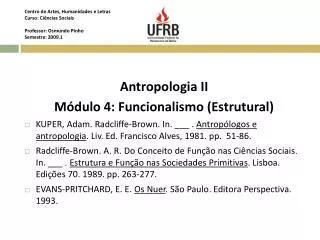 centro de artes humanidades e letras curso ci ncias sociais professor osmundo pinho semestre 2009 1