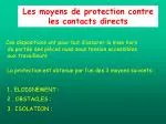 Les moyens de protection contre les contacts directs - slide 1