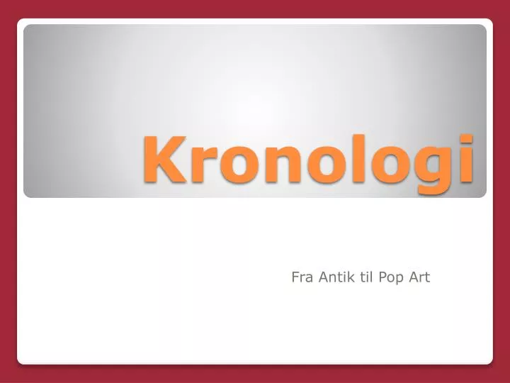 kronologi