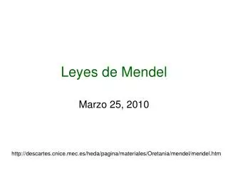 leyes de mendel