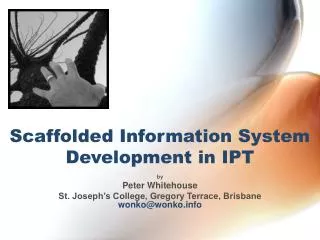 Scaffolded Information System Development in IPT
