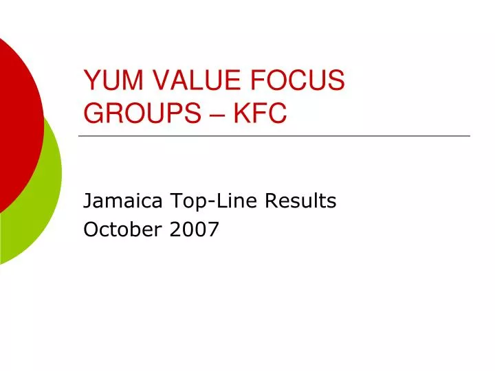 yum value focus groups kfc