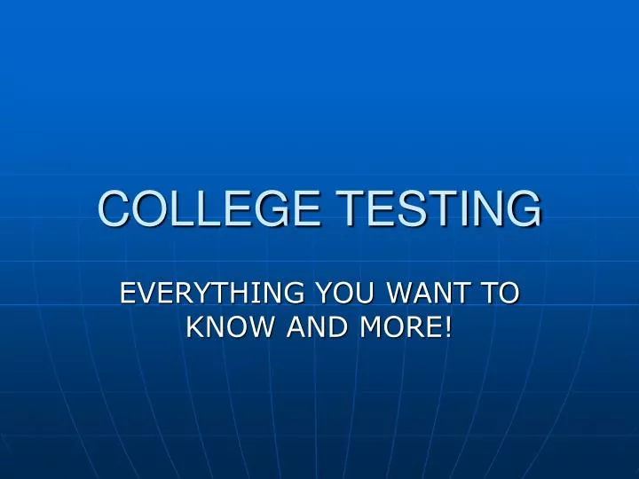 college testing