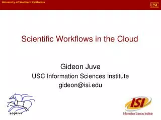 Scientific Workflows in the Cloud
