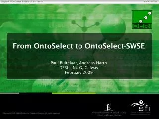 From OntoSelect to OntoSelect-SWSE