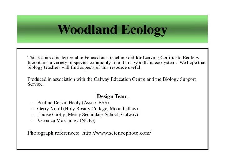 woodland ecology