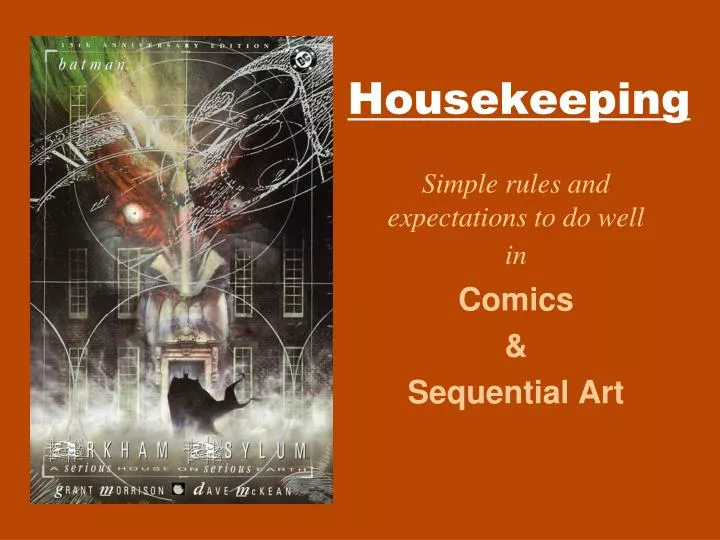 simple rules and expectations to do well in comics sequential art
