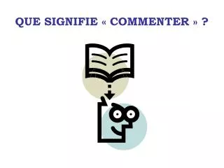 que signifie commenter