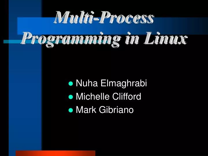 multi process programming in linux