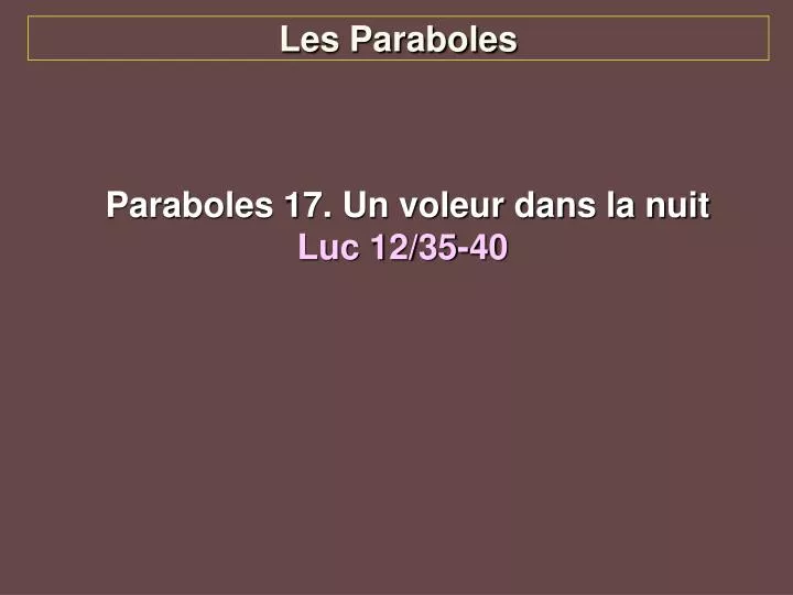 les paraboles