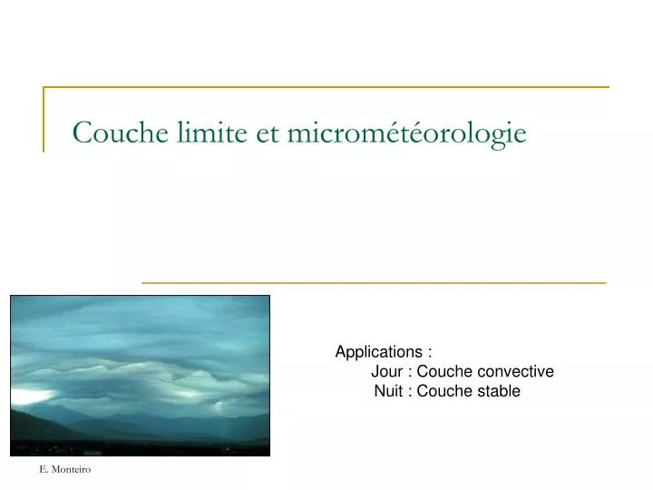 couche limite et microm t orologie