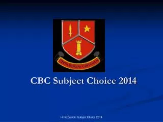 CBC Subject Choice 2014