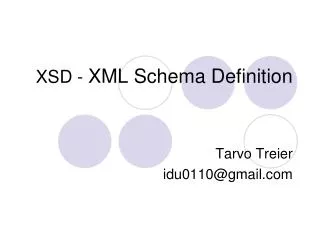 xsd xml schema definition