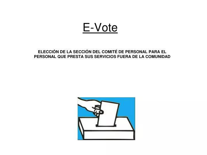 e vote