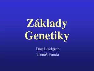 z klady geneti ky
