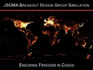 JSOMA Breakout Design Group Simulation