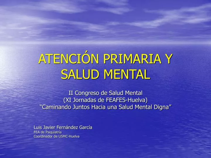 atenci n primaria y salud mental