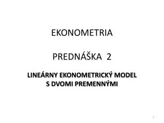 ekonometria predn ka 2