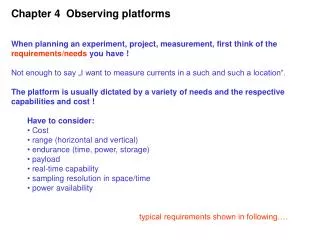 Chapter 4 Observing platforms