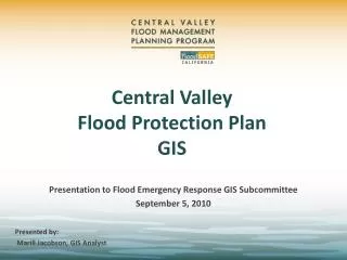 Central Valley Flood Protection Plan GIS