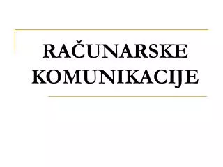 ra unarske komunikacije